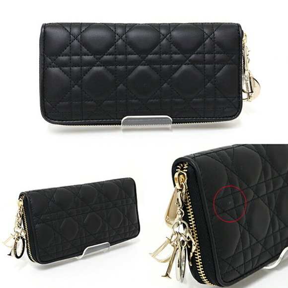 DIOR Black Lambskin Leather Wallet - Picture 2 of 3